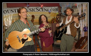  New York-based folk harmony trio Gathering Time performs during the 2008 NERFA Conference